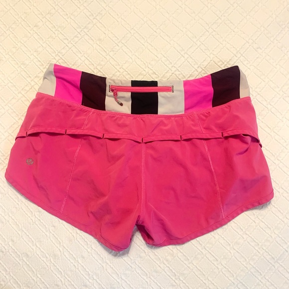 Lululemon Pink Speed Up Shorts - Picture 2 of 2